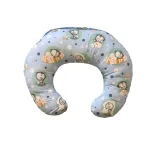 Pernă de alăptare mică MyKids Baby Teddy Blue, husă detașabilă