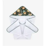 Prosop de baie pentru bebelusi Klups Wild World cu capison, 100x100 cm