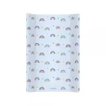 Saltea de infasat pentru bebe cu intaritura 70x47,5 cm Rainbow Blue