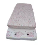 Cearceaf cu elastic roz 160x80 cm din bumbac 100% pentru pat copii