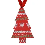 Set 5 ornamente suspendabile brad Crăciun MagicHome, model brăduț