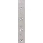 Decor suspendat de Craciun din lemn cu stele, set 5 piese, 90x8 cm