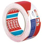 Bandă adezivă de marcare și avertizare Tesa roșu-alb 50 mm x 33 m