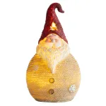 Figurină decorativă Moș Crăciun cu LED, polyresin, 28,5 cm