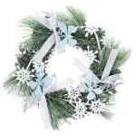 Coroniță naturală de Crăciun MagicHome, cu funde și fluturi, 35 cm