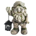 Dekorácia MagicHome Gecco, Trpaslík s lampášikom, magnesia, 24x21x36 cm