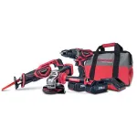 Set scule electrice Worcraft 20V cu 2 acumulatori 4Ah, geantă și încărcător