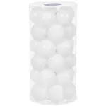 Set 30 globuri albe lucioase pentru brad, MagicHome, 6 cm