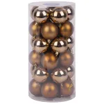 Set 30 globuri de Craciun pentru brad, cupru mix, 6 cm, MagicHome