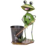 Dekorácia MagicHome Mecco, Žabiak záhradník, plech, 23x16x33 cm