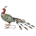 Dekorácia MagicHome Mecco, Páv, plech, 62x23x43 cm