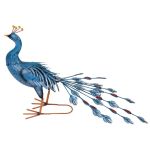 Dekorácia MagicHome Mecco, Páv, plech, 70x23x46 cm