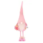 Decoratiune de Craciun Spiridus roz MagicHome, 56 cm