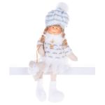 Dekorácia MagicHome Vianoce, Deti, biele, 22 cm