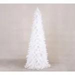 Brad decorativ din pene alb MagicHome pentru Craciun, 24x60 cm