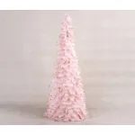 Brad decorativ de Craciun din pene roz MagicHome, 24x60 cm