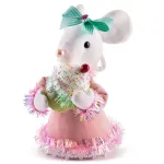 Decorațiune de Crăciun MagicHome Candy Line, șoricel roz, 27 cm