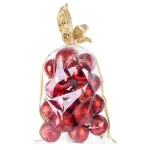 Set 20 globuri roșii pentru brad de Crăciun, 6 cm, MagicHome