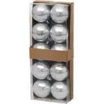 Set 10 globuri argintii MagicHome pentru bradul de Craciun, 5 cm