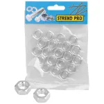 Piulițe hexagonale M16 zincate Strend Pro, standard DIN 934, set 8 buc