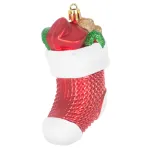 Set 3 ornamente pentru brad tip șosetă roșie, 11 cm, MagicHome