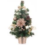 Stromček MagicHome Vianoce, ozdobený, bronzový, 40 cm