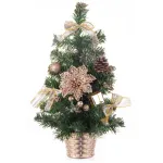 Bradut decorativ de Craciun MagicHome, ornamentat bronz, 40 cm