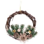 Veniec MagicHome Vianoce, prírodný, závesný, 30 cm