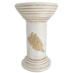 Dekorácia MagicHome, podstavec vysoký, krémový, keramika, 25,5x25,5x41 cm