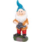 Dekorácia MagicHome, Trpaslík s konvičkou, polyresin, 12,5x12x30 cm