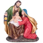 Figurină decorativă de Crăciun Sfânta Familie din polyresin, 12,5 cm