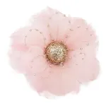 Floare decorativă roz de Crăciun MagicHome, 12x12x6 cm