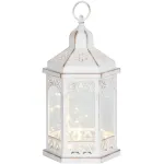 Felinar decorativ LED de Craciun MagicHome Morocco, alb, 32 cm