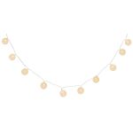 Reťaz MagicHome Cotton Balls White, 10x LED teplá biela, PE/bavlna, 2xAA, jednoduché svietenie, osvetlenie, L-1,35 m