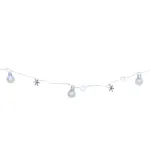 Instalatie LED de Craciun cu globuri si fulgi, alb rece, 1,9 m