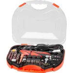 Mini freză dreaptă Strend Pro 135 W cu 210 accesorii pentru șlefuire