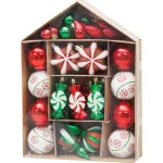 Gule MagicHome Vianoce, sada, 32 ks, červená-zelená-biela, mix, na vianočný stromček