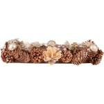 Ikebana MagicHome Vianoce, prírodná, adventná, krémová, 44x15x9 cm