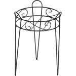 Suport metalic pentru ghiveci Strend Pro, 27x39 cm, negru