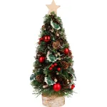 Stromček MagicHome Vianoce, na podstavci, s hviezdou, 18x40 cm