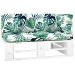 Canapea colțar de grădină din paleți, alb, lemn de pin tratat GartenMobel Dekor