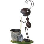 Dekorácia MagicHome Mecco, Mravec s rýľom, plech, 25x14x44 cm