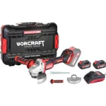 Set polizor unghiular Worcraft 125 mm brushless, 2x 4 Ah si incarcator