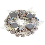 Coroniță de Advent MagicHome Vianoce albastru-alb, 30 cm