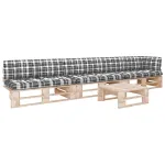 Set mobilier paleți cu perne, 4 piese, lemn de pin tratat GartenMobel Dekor