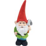 Dekorácia MagicHome, Trpaslík s červeným klobúkom, keramika, 12,5x8,5x28 cm