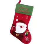 Cizma decorativa de Craciun cu model Santa, 25 x 41 cm