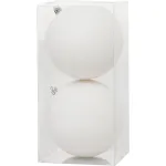 Globuri albe pentru brad MagicHome, set 2 bucati, 12 cm
