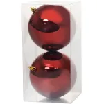 Set 2 globuri de Crăciun MagicHome bordo, 12 cm, pentru brad