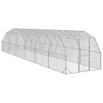 Pui de găină 2,5x12x2,25 m Oțel galvanizat GartenMobel Dekor